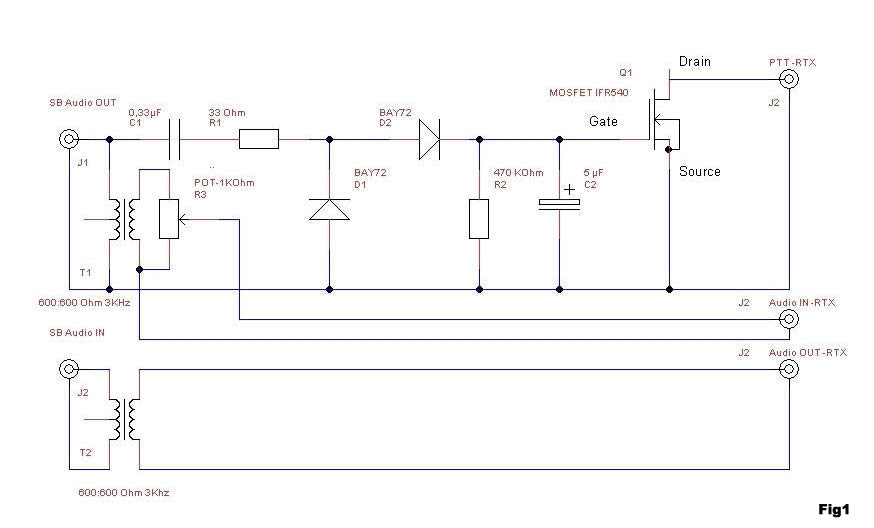 circuito vox PTT per soundblaster
